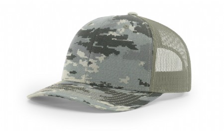 Richardson Printed Trucker Cap - Digital Camo/Light Green